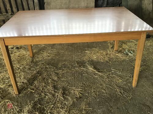 LARGE FOMICA KITCHEN TABLE