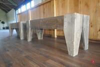 2 RUSTIC WOODEN BENCHES - 3