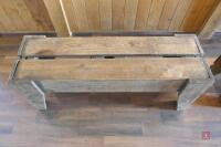 2 RUSTIC WOODEN BENCHES - 7