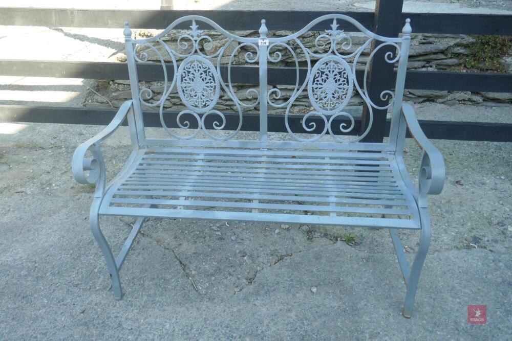 ORNATE METAL BENCH