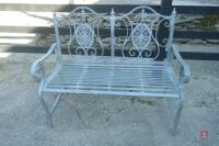 ORNATE METAL BENCH