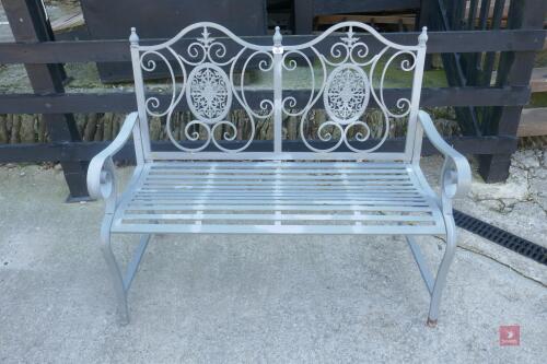 ORNATE METAL BENCH