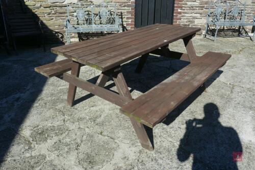 6' WOODEN PICNIC TABLE