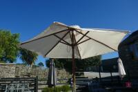 6' WOODEN PICNIC TABLE C/W PARASOL - 8