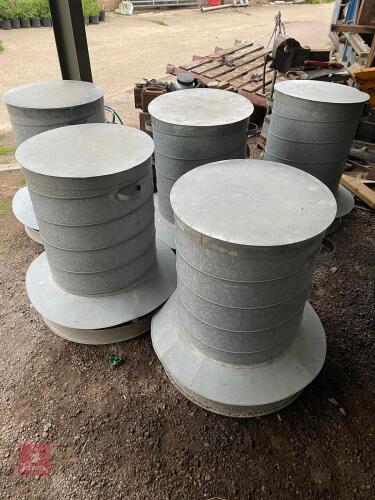 5 X LARGE PHEASANT CHICKEN FEEDERS