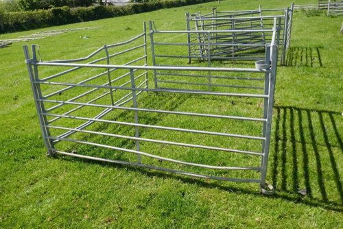 4 X MIXED GALV SHEEP HURDLES