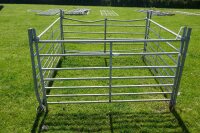 4 X MIXED GALV SHEEP HURDLES - 4