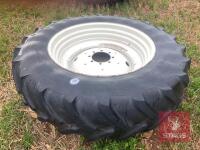 2 460/85 R42 NEW HOLLAND REAR TRACTOR WHEELS/TYRES - 2