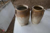 2 STONEWARE JUGS - 3