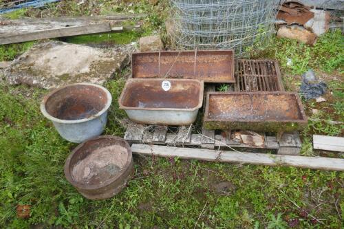 5 MIXED METAL TROUGHS (226)