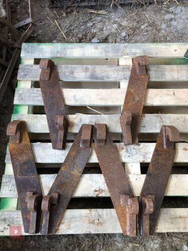 3 PAIRS OF WELD ON EURO 8 BRACKETS