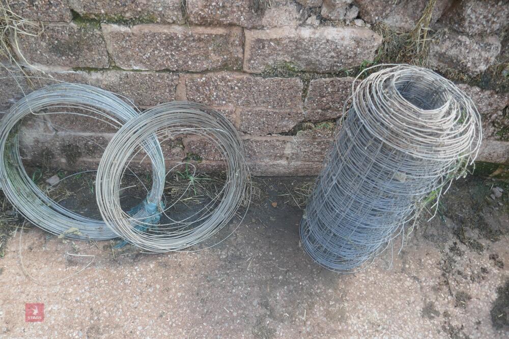 PART ROLL OF STOCK NETTING & PLAIN WIRE