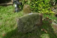 GRANITE STADDLE STONE BASE AND BLOCK - 6