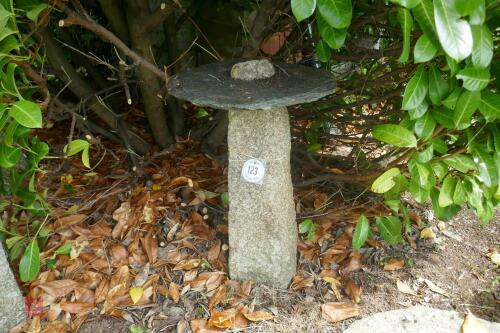 SLATE AND GRANITE STADDLE STONE