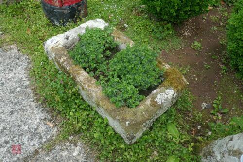 OBLONG GRANITE TROUGH/PLANTER