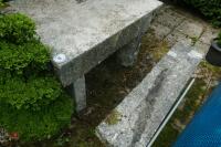 LARGE GRANITE TABLE AND BENCHES - 4