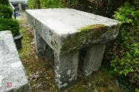 LARGE GRANITE TABLE AND BENCHES - 5