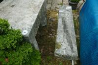 LARGE GRANITE TABLE AND BENCHES - 9