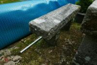 LARGE GRANITE TABLE AND BENCHES - 11