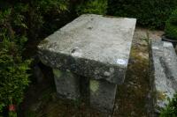 LARGE GRANITE TABLE AND BENCHES - 13