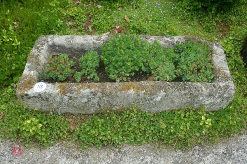 OBLONG GRANITE TROUGH/PLANTER