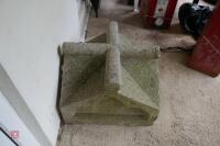 2 X GRANITE PILLAR TOPS - 6