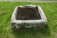 LARGE SQUARE GRANITE TROUGH/PLANTER - 3