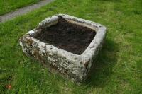 LARGE SQUARE GRANITE TROUGH/PLANTER - 4