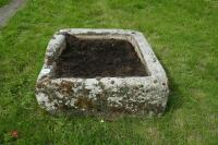 LARGE SQUARE GRANITE TROUGH/PLANTER - 6