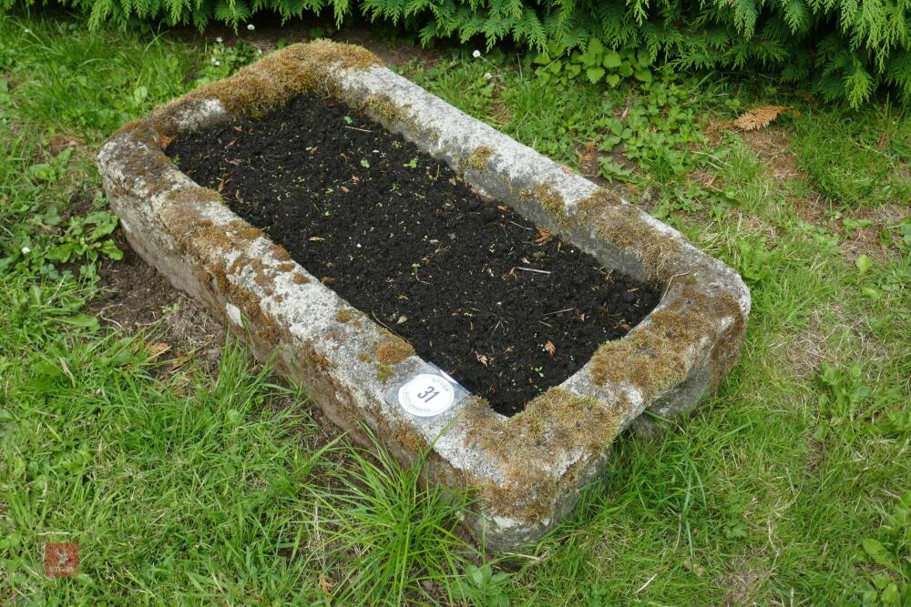 OBLONG GRANITE TROUGH/PLANTER