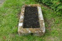 OBLONG GRANITE TROUGH/PLANTER - 2