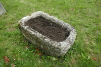 OBLONG GRANITE TROUGH/PLANTER - 5