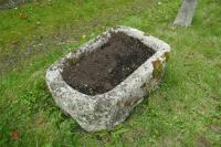 OBLONG GRANITE TROUGH/PLANTER - 8