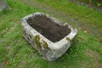 OBLONG GRANITE TROUGH/PLANTER - 9