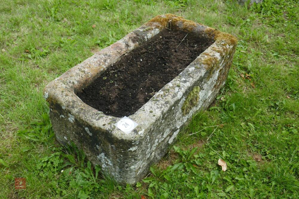 OBLONG GRANITE TROUGH/PLANTER