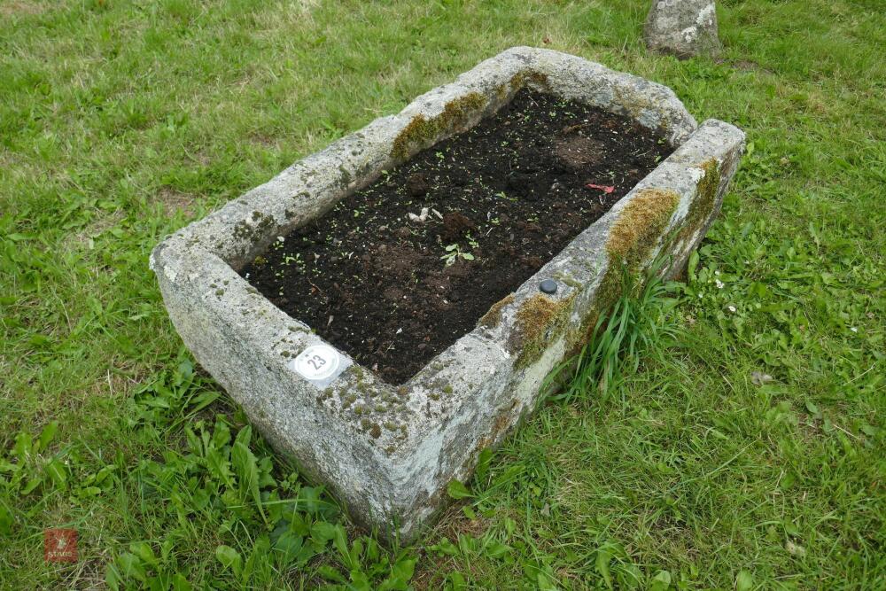 OBLONG GRANITE TROUGH/PLANTER