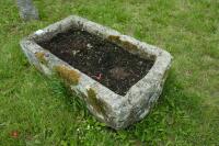 OBLONG GRANITE TROUGH/PLANTER - 5