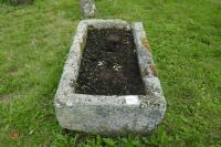 OBLONG GRANITE TROUGH/PLANTER - 9