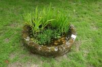 CIRCULAR GRANITE TROUGH/PLANTER - 7