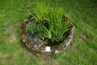 CIRCULAR GRANITE TROUGH/PLANTER - 10