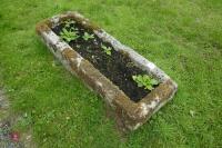 OBLONG GRANITE TROUGH/PLANTER - 2