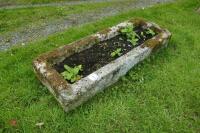 OBLONG GRANITE TROUGH/PLANTER - 8