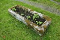 OBLONG GRANITE TROUGH/PLANTER - 9