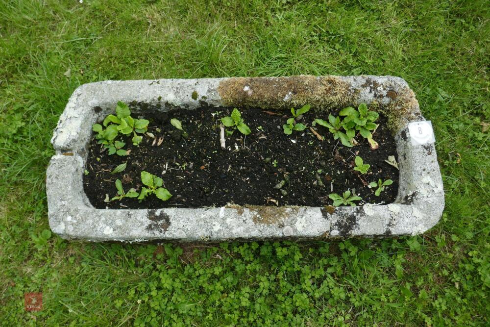 OBLONG GRANITE TROUGH/PLANTER