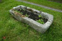 OBLONG GRANITE TROUGH/PLANTER - 5