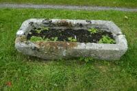 OBLONG GRANITE TROUGH/PLANTER - 8