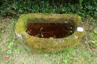 D SHAPED GRANITE TROUGH/PLANTER - 2