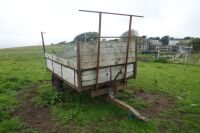 Both tyres holding air but perished - No Brakes or Lights - Hydraulic ram untested - Timber solid - Not Road Legal - No assistance with loading - 2