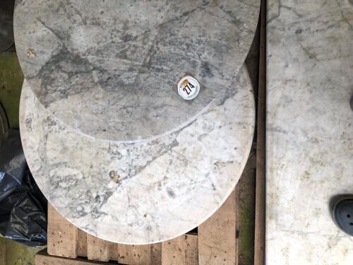 4 X MARBLE CIRCULAR TABLE TOPS (274)