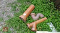 3 LENGTHS OF CLAY DRAINAGE PIPE